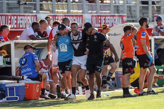 Carlos Tuimavave suffered a serious injury in Perpignan last June. (Photo: Manuel Blondeau/SWpix.com)