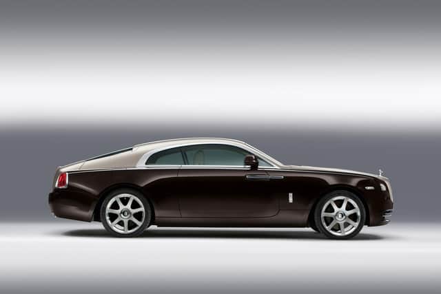 A Rolls Royce Wraith, similar to the one which was set on fire