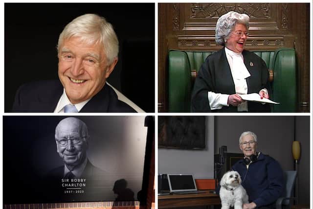 Michael Parkinson, Betty Boothroyd, Bobby Charlton and Paul O'Grady were among the much-loved famous people to pass away during 2023.