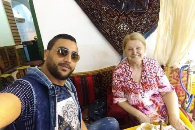 Christine Haycox, 73 and Hamza Dridi, 39