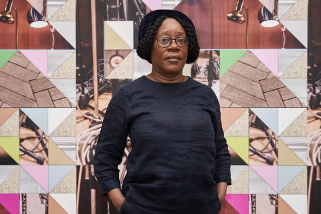 Artist Sonia Boyce at Leeds Art Gallery with her award-winning exhibition Feeling Her Way. Picture: Rob Battersby