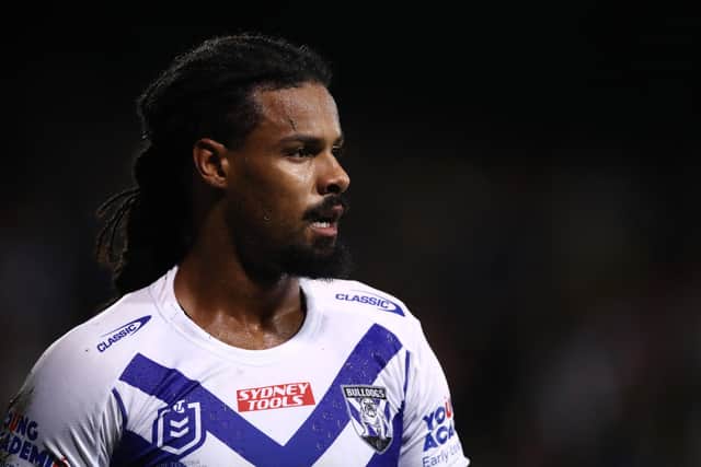Jayden Okunbor spent his entire NRL career with Canterbury Bulldogs. (Photo by Jason McCawley/Getty Images)