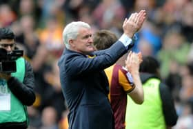 Bradford City v Leyton Orient. Bradford Manager Mark Hughes celebrates sealing a a Play off spot Picture taken by Yorkshire Post Photographer Simon Hulme 8th May 2023




BACK TO WINNING WAYS: Bradford City manager Mark Hughes. Picture: Simon Hulme