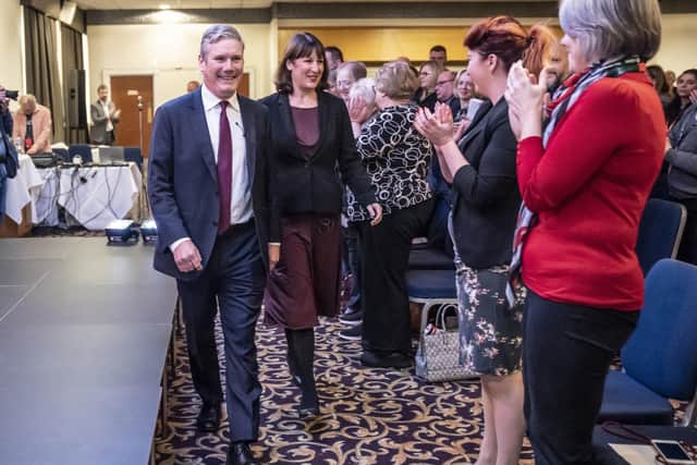 Leader of the Labour Party Keir Starmer and Shadow Chancellor Rachel Reeves arrive ahead of addressing the Labour Regional Conference in Barnsley. Picture: Danny Lawson/PA Wire