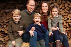 The Cambridge's posed at their Norfolk home for their official Christmas card photo (Picture: Getty images/Kensington Palace)
