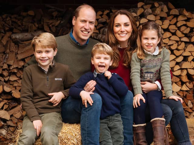 The Cambridge's posed at their Norfolk home for their official Christmas card photo (Picture: Getty images/Kensington Palace)