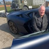 Steve Teale in the Lamborghini at The Motorist