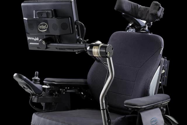 Professor Stephen Hawking's Permobile wheelchair.