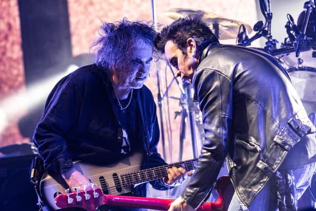 Robert Smith and Simon Gallup of The Cure at First Direct Arena, Leeds. Picture: Anthony Longstaff