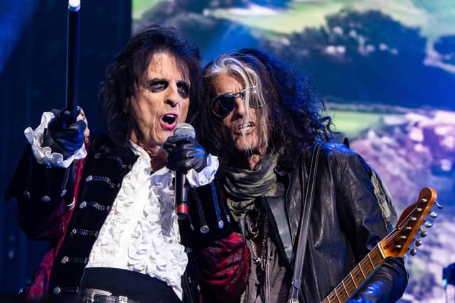 Alice Cooper and Joe Perry of Hollywood Vampires at Scarborough Open Air Theatre. Picture: Mick Burgess