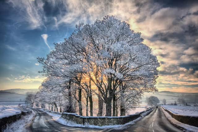 Tom Holmes Photography - Hoar Frost At Sunset - one of Tom's favourite photographs, taken on his way home one evening.