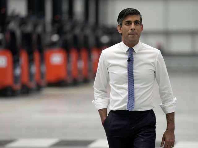 Prime Minister Rishi Sunak during a PM Connect event at the IKEA distribution centre in Dartford, Kent. PIC: Kin Cheung/PA Wire