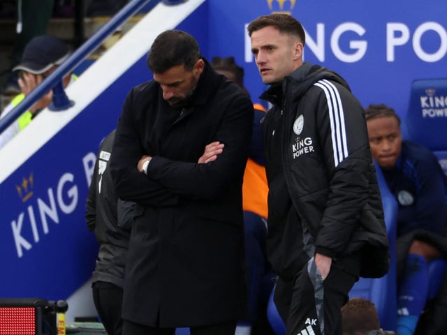 Leicester City's First team coach Andy King (R) served as No 2 to Dutch manager Ruud van Nistelrooy (Picture: AFP/Getty)