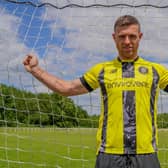 RECORDS: Jack Muldoon is the only player to have scored in all five of Harrogate Town's seasons in the Football League (Image courtesy of Harrogate Town)