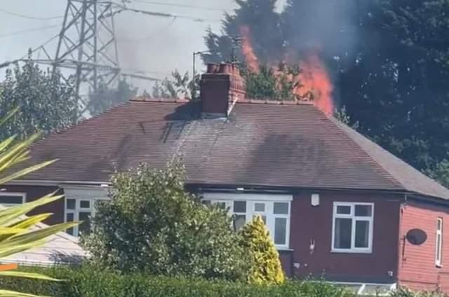 Fires broke out across Doncaster including house fires - the flames spread to the garden.