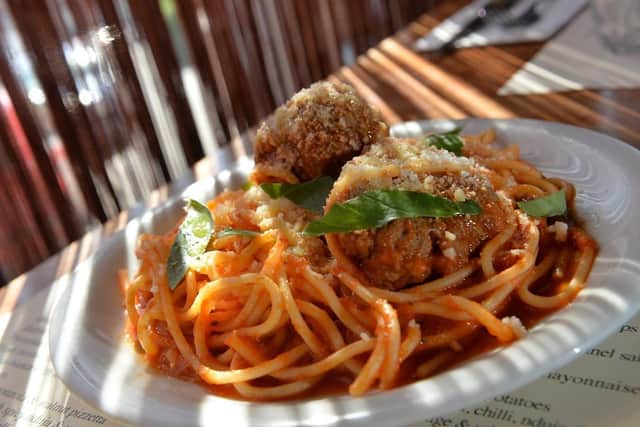 Polpette and spaghetti. (Pic credit: Bruce Rollinson)