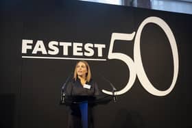 CEO of Black Sheep Brewery Charlene Lyons delivered the keynote speech at Ward Hadaway's Fastest 50 Yorkshire Awards 2023