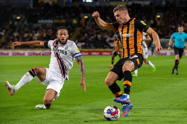 BIG CALL: Regan Slater played in the hole for Hull City at Blackpool