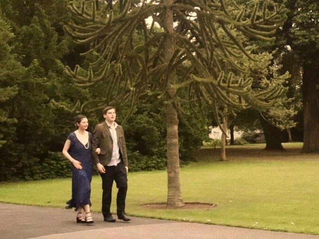 A still from the film featuring Daisy Wynn as Daisy Buchanan (Left) and Leon Cole as Nick Carraway (Right)