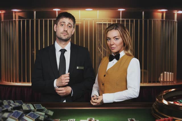Michael Socha as Matty and Sheridan Smith as Leanne in The Cage. Photo: BBC / Element Pictures.
