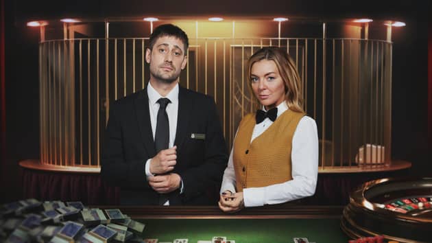 Michael Socha as Matty and Sheridan Smith as Leanne in The Cage. Photo: BBC / Element Pictures.