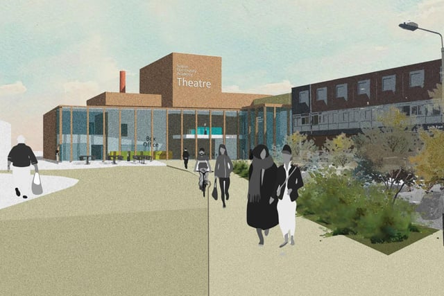 The current theatre at Sutton Community Academy will be fully refurbished and reconfigured, including a new-build extension, to create a venue for a theatre, cinema and live music.