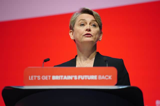 Shadow home secretary Yvette Cooper speaking during the Labour Party Conference in Liverpool.
