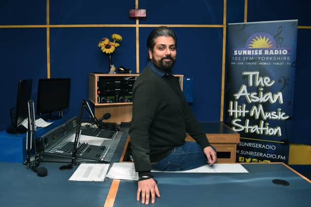 Raj Parmar, managing director of Sunrise Radio in Bradford. Picture by Jonathan Gawthorpe.