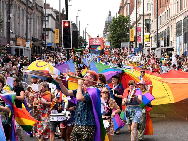 Thousands of people filled Leeds city centre as the colourful Leeds Pride 2026 parade made its way through the streets