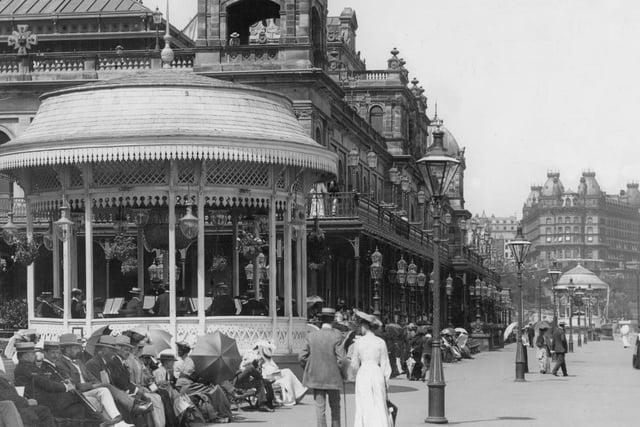 Bandstands at Scarborough in the 1900s.