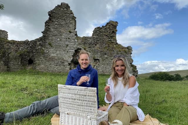 Dan and Helen having a picnic in Cumbria. (Pic credit: Channel 5)