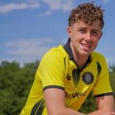 NATURAL FINISHER: Brad Dolaghan has swapped Worthing for Harrogate Town (Image courtesy of Harrogate Town)