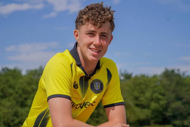 NATURAL FINISHER: Brad Dolaghan has swapped Worthing for Harrogate Town (Image courtesy of Harrogate Town)