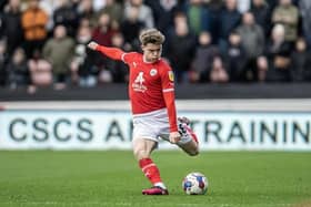Barnsley midfielder Luca Connell, in action for the Reds against Derby in February. He has signed a contract extension with the Oakwell club. Picture: Tony Johnson