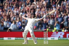 Ben Stokes of England celebrates hitting the winning runs to win the 3rd Specsavers Ashes Test match between England and Australia at Headingley on August 25, 2019 in Leeds, England. (Picture: Gareth Copley/Getty Images)