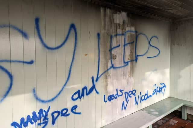 Fire damage and graffiti can be clearly seen in the picture. Image: Mark Neumegen