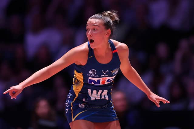 Leading from the front: Beth Brittain, Leeds Rhinos captain, during their run to the Netball Super Cup final.