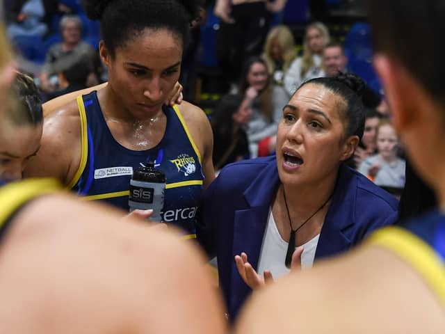 Full focus: Leeds Rhinos director of netball Liana Leota wants more from her players at Strathclyde Sirens on Friday.