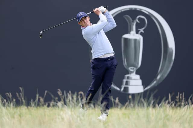 Matt Fitzpatrick of England tees off on the 1st hole on Day One of The 151st Open at Royal Liverpool Golf Club (Picture: Warren Little/Getty Images)
