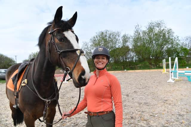 Sarah Cumberland launched the Avalon Mill Equestrian Centre in 2022 after securing loan funding. The business has been named after her horse, Avalon Mill.