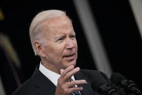 'If the polls go sour for Joe Biden and money destined for Kiev suddenly has to be diverted Stateside what will happen?' PIC: Drew Angerer/Getty Images