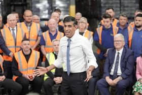 Prime Minister Rishi Sunak takes part in a Q&A. PIC: Stefan Rousseau/PA Wire