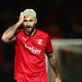 Charlie Austin salvaged a point for Swindon Town against Harrogate Town. Image: Dan Istitene/Getty Images
