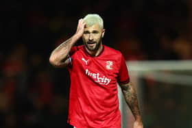 Charlie Austin salvaged a point for Swindon Town against Harrogate Town. Image: Dan Istitene/Getty Images
