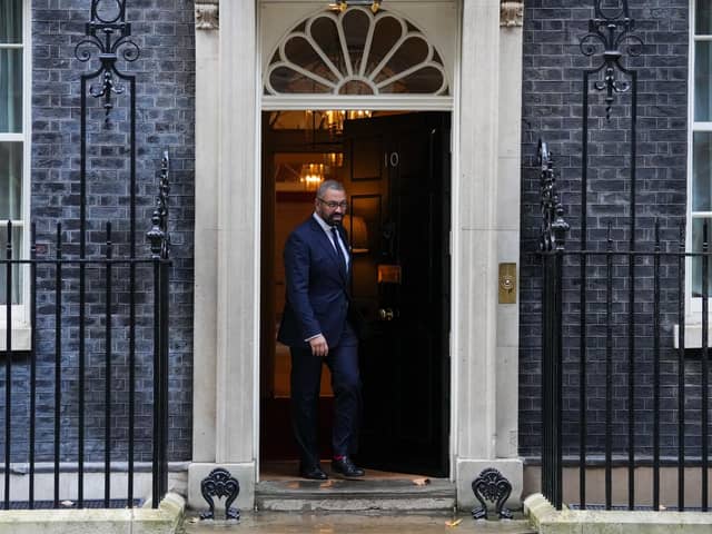 New Home Secretary James Cleverly leaving Downing Street, London, after being appointed in Prime Minister Rishi Sunak's ministerial reshuffle. PIC: Maja Smiejkowska/PA Wire