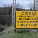 A Covid-19 road sign, Leeds Road, Harrogate. PIC: Gerard Binks