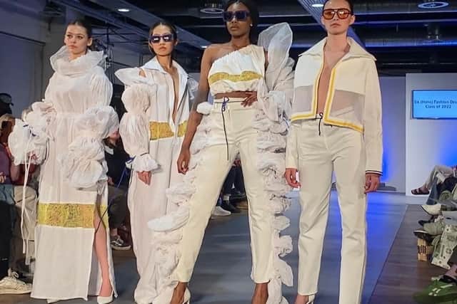 Leeds Arts University was able to stage live catwalk shows again to showcase its Fashion Design graduates' final collections. Picture by Rose Cameron.