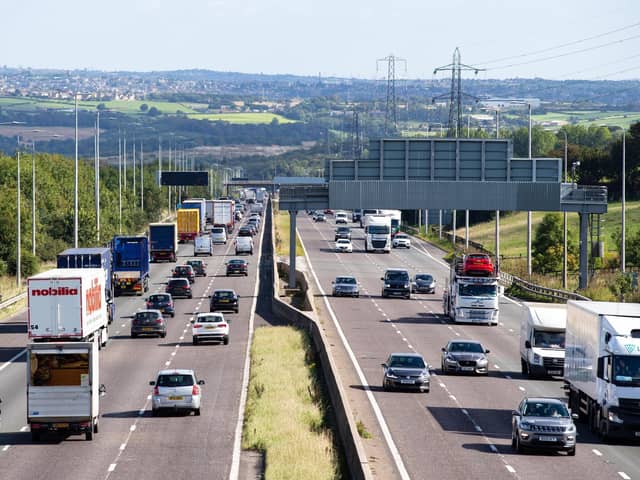 A crash is causing delays on the M62 this morning