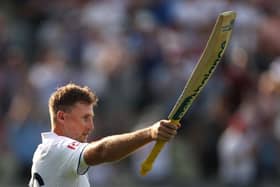 Joe Root of England acknowledges the crowd as he walks from the field on declaration 118 not-out during Day One of the LV= Insurance Ashes 1st Test match between England and Australia at Edgbaston (Picture: Ryan Pierse/Getty Images)