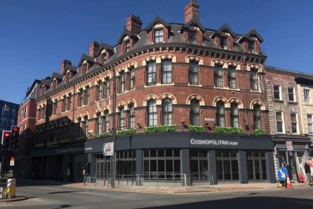 The Cosmopolitan Hotel, at the corner of Lower Briggate and Swinegate, has been closed for work to be carried out by Clegg Construction.